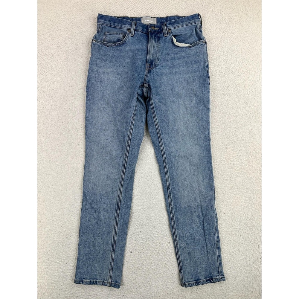 Everlane Organic Slim Fit Jeans Mens 30x30 Blue Tapered Stretch Denim 28526